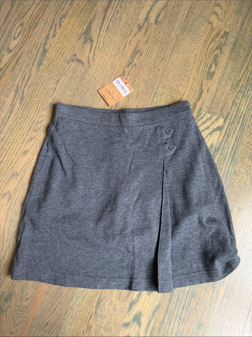 Lands' End Gray Knit Skort with Front Pleat